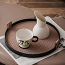 Bandeja Redonda Decorativa com Alça para Sala e Banheiro - Velore Casa