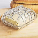 Prato de Luxo em Vidro Transparente para Queijo e Manteiga - Velore Casa